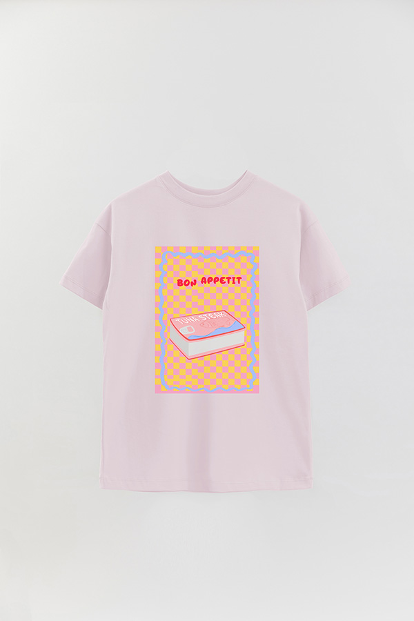 REMERA OVER ESTAMPADA TUNA STEAK