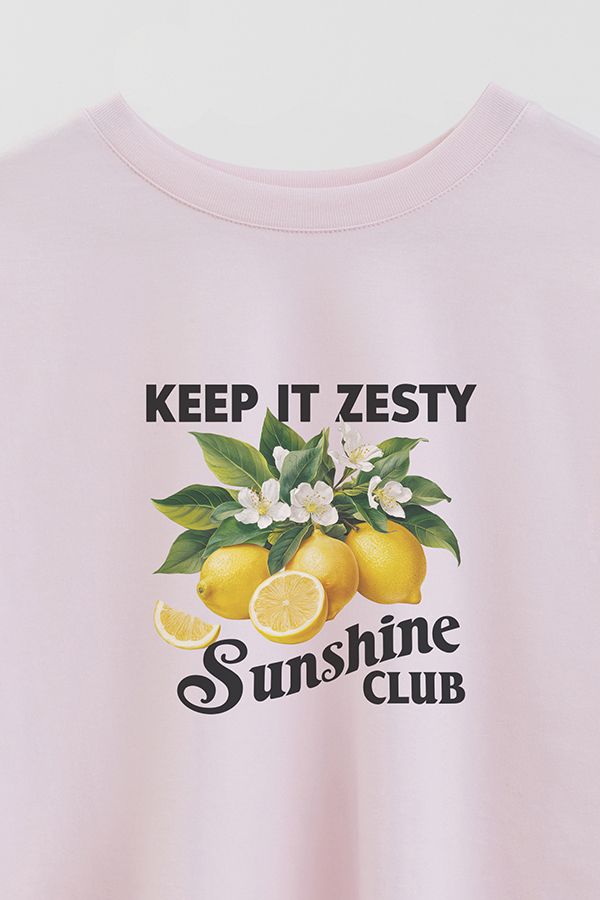 REMERA CROP ESTAMPADA HARVEST KEEP IT ZESTY