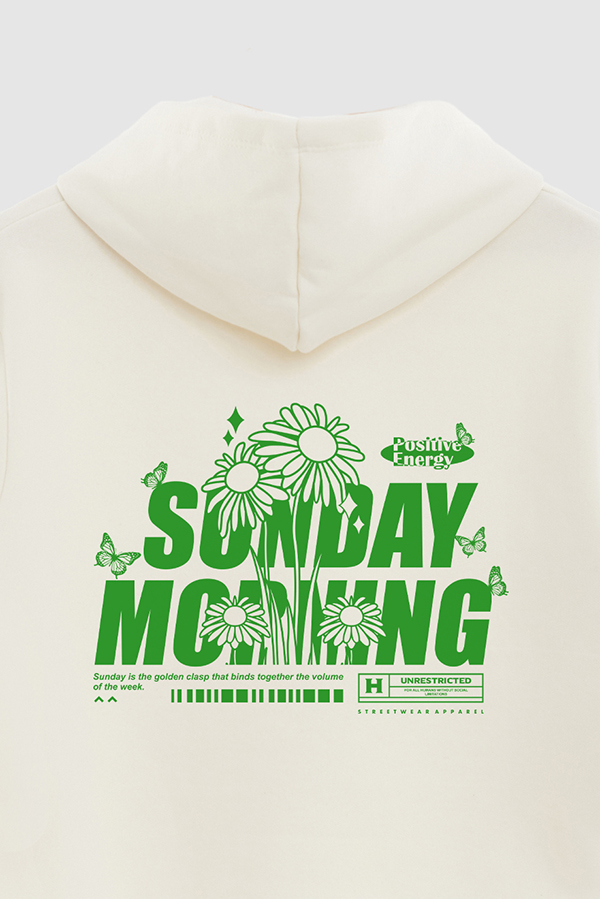 HOODIE ESTAMPADO CARTOON ILLUSTRATION SUNDAY MORNING