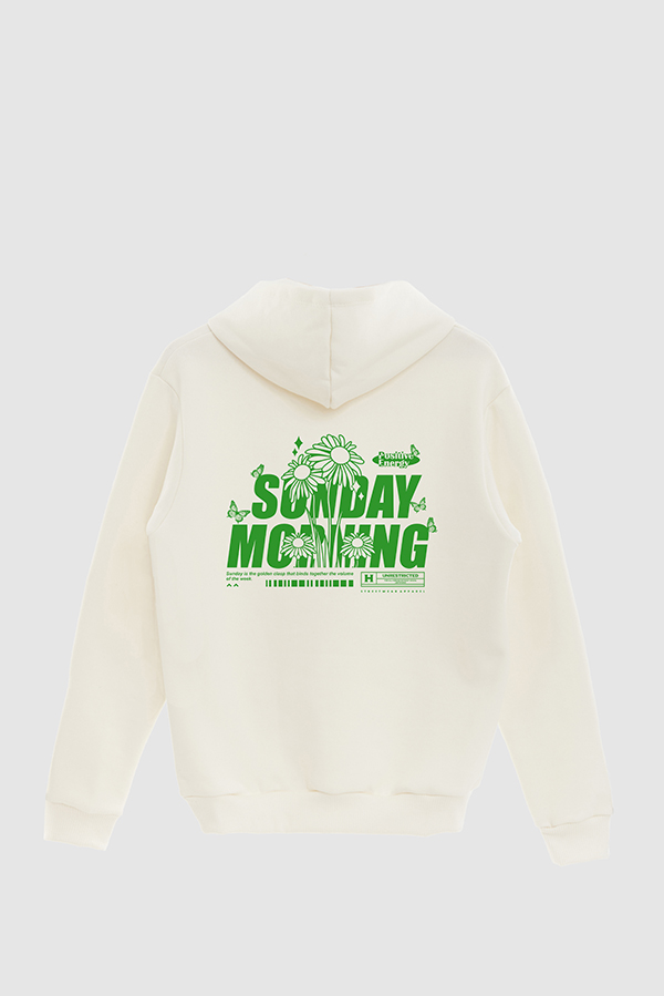 HOODIE ESTAMPADO CARTOON ILLUSTRATION SUNDAY MORNING