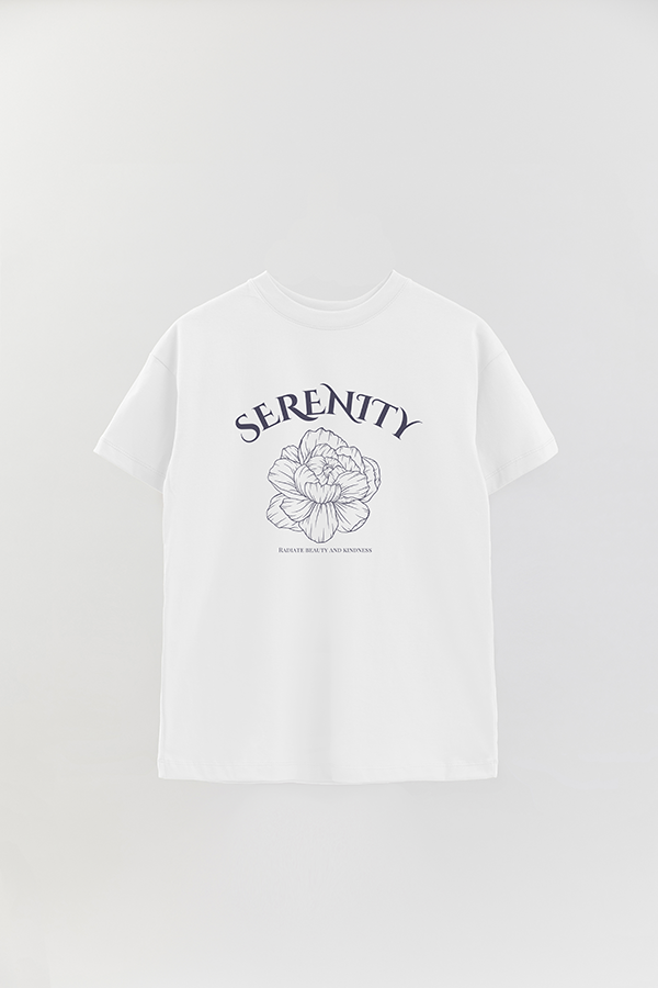 REMERA OVER ESTAMPADA PEONIES SERENITY