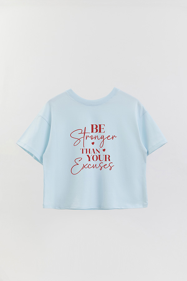 REMERA CROP ESTAMPADA RD BE STRONGER