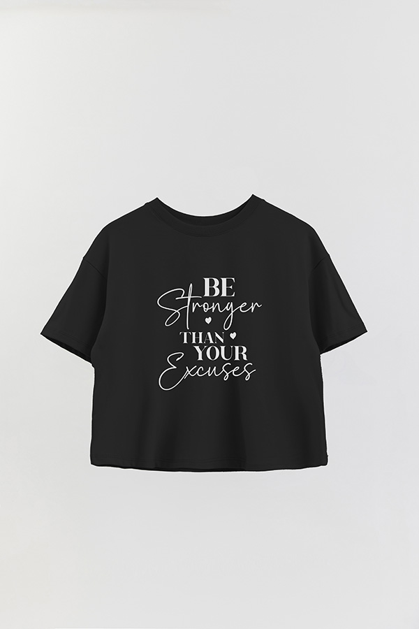 REMERA CROP ESTAMPADA RD BE STRONGER