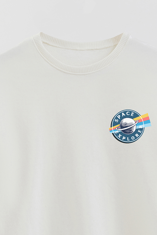 BUZO CREWNECK RUSTICO LITTLE ASTRONAUTS SATURN
