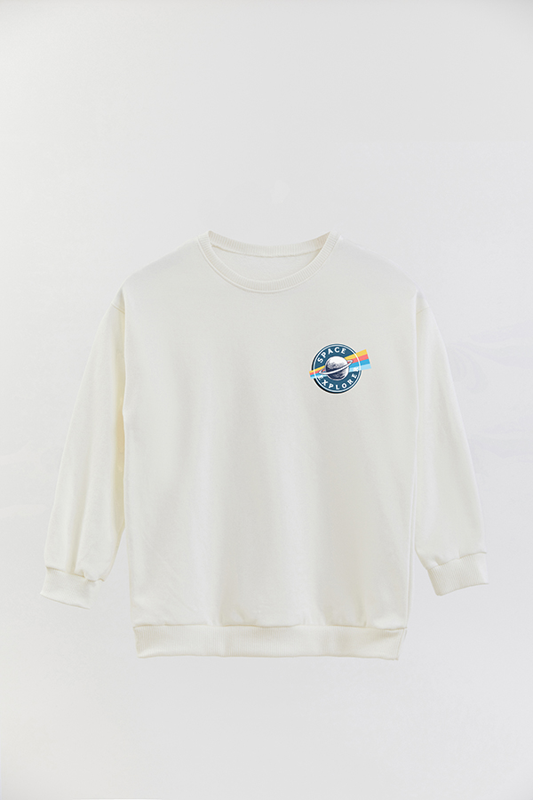 BUZO CREWNECK RUSTICO LITTLE ASTRONAUTS SATURN