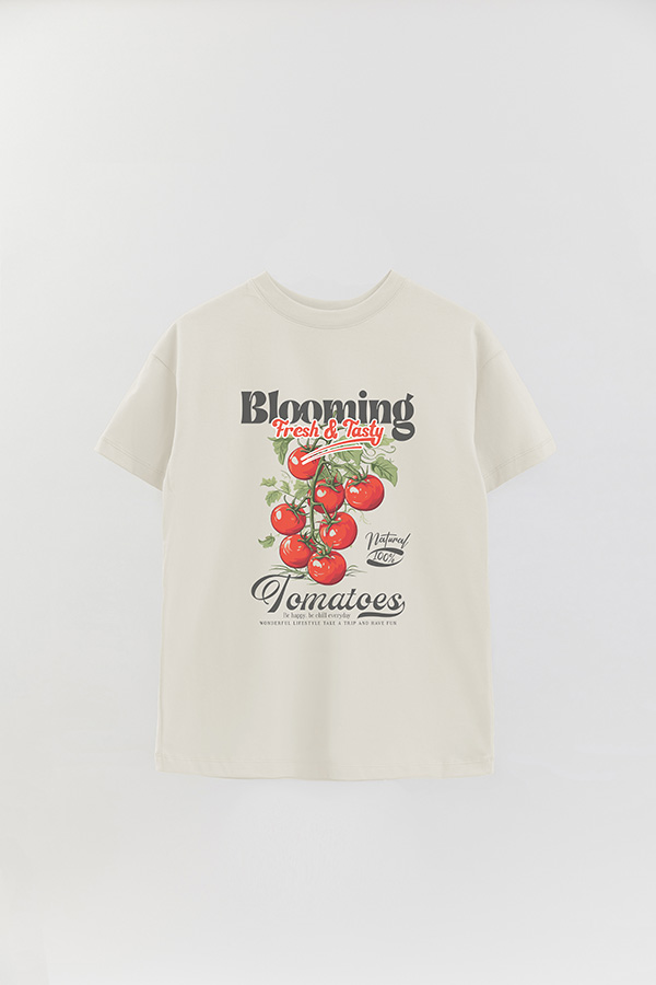 REMERA OVER ESTAMPADA BLOOMING