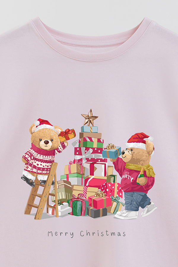 REMERA GIRL OVER TEDDY XMAS 3