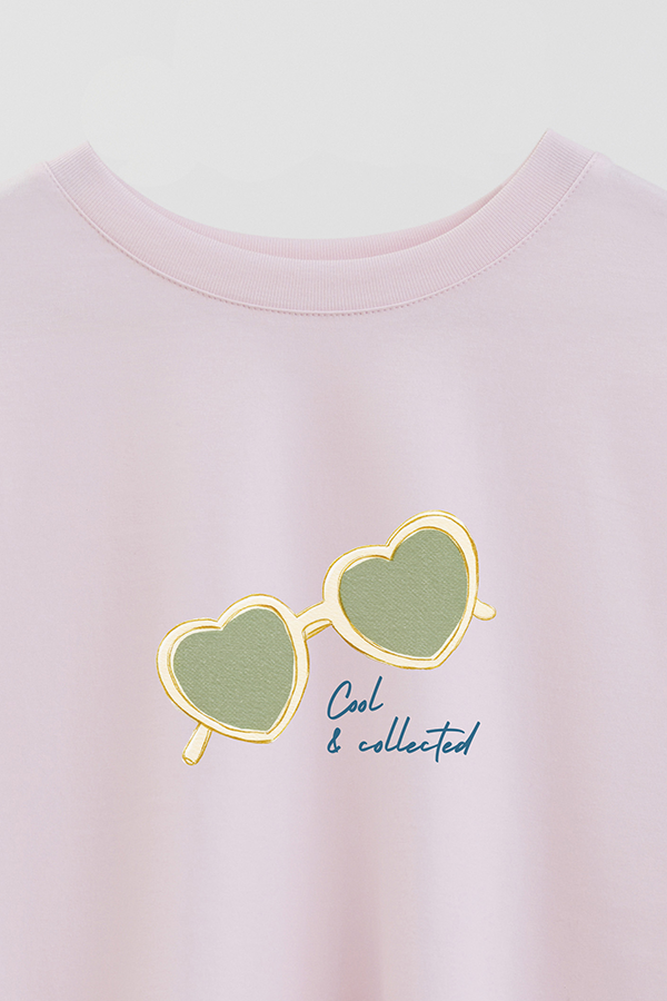 REMERA CROP ESTAMPADA COASTAL COOL COLLECTED