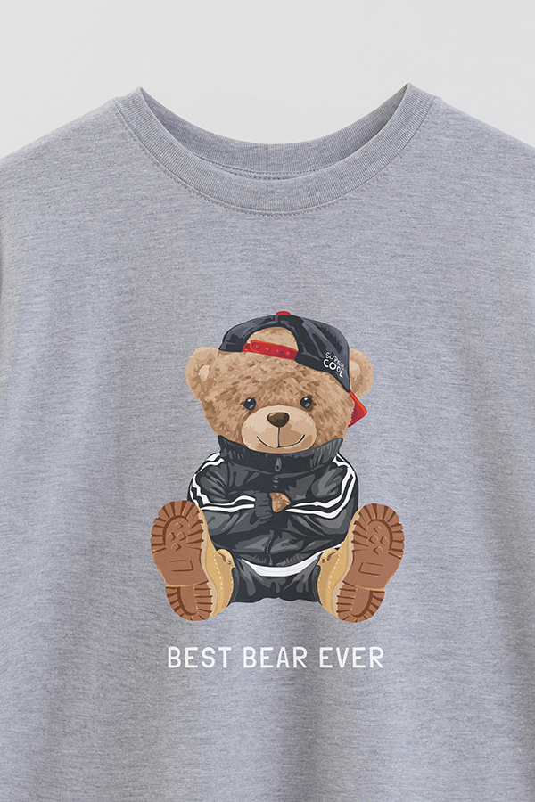REMERA OVER ESTAMPADA UNISEX TEDDY BEST BEAR EVER