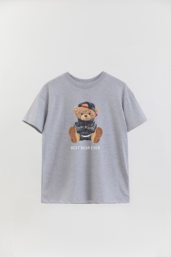 REMERA OVER ESTAMPADA UNISEX TEDDY BEST BEAR EVER