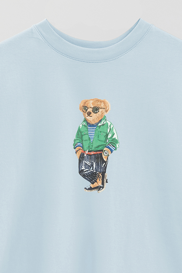 REMERA OVER ESTAMPADA UNISEX BEAR SUNGLASSES
