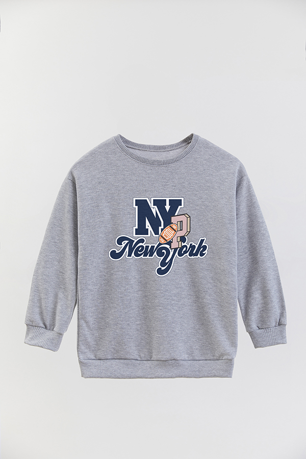 BUZO CREWNECK RUSTICO VARSITY GIRL NEW YORK