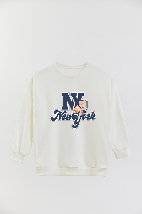 BUZO CREWNECK RUSTICO VARSITY GIRL NEW YORK