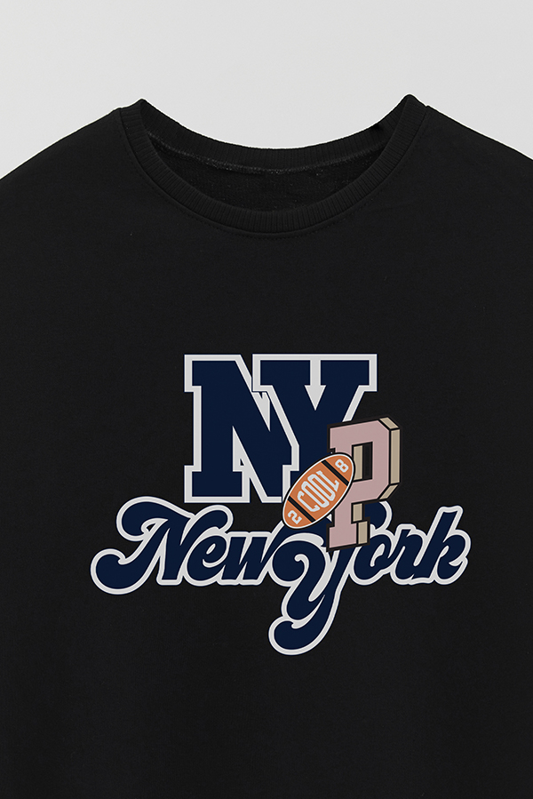 BUZO CREWNECK RUSTICO VARSITY GIRL NEW YORK