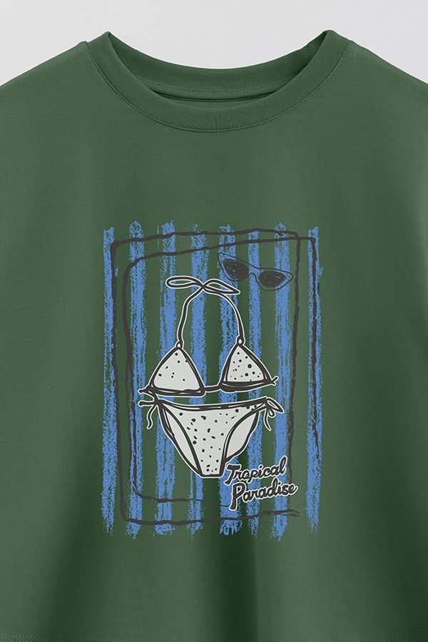 REMERA CROP ESTAMPADA SUMMER TROPICAL 1