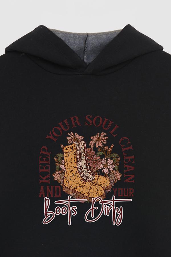 HOODIE ESTAMPADO WESTERN BOOTS DIRTY