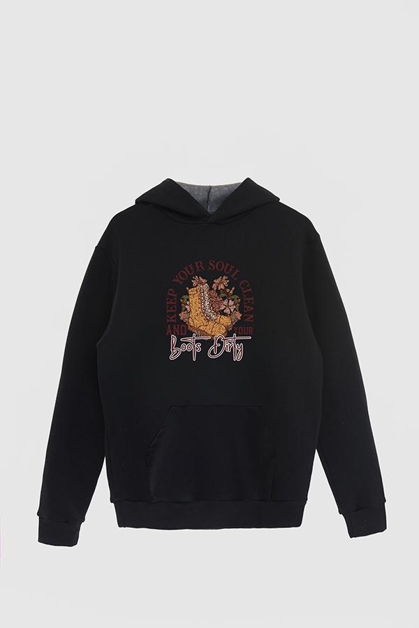 HOODIE ESTAMPADO WESTERN BOOTS DIRTY
