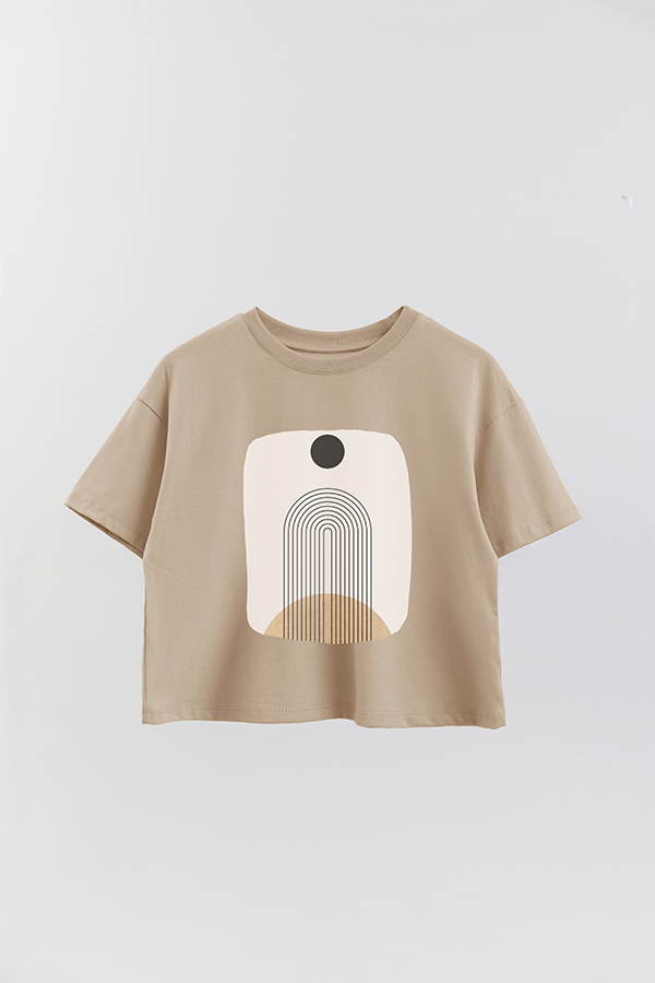 REMERA CROP ESTAMPADA ART 124