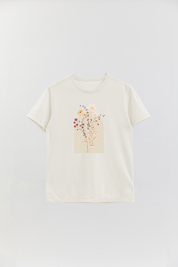 REMERA BASICA ESTAMPADA FLORAL ARCH 7