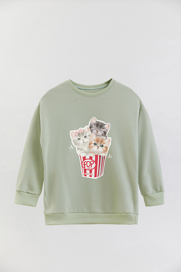 BUZO CREWNECK RUSTICO KITTY DREAMS POP CORN