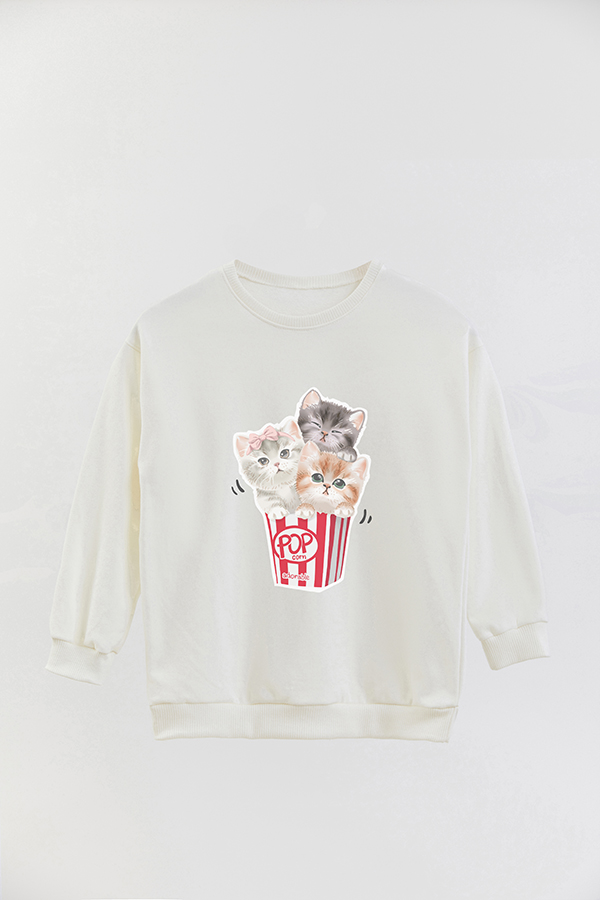 BUZO CREWNECK RUSTICO KITTY DREAMS POP CORN
