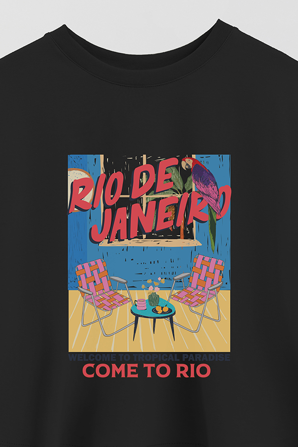 REMERA CROP ESTAMPADA RIO DE JANEIRO