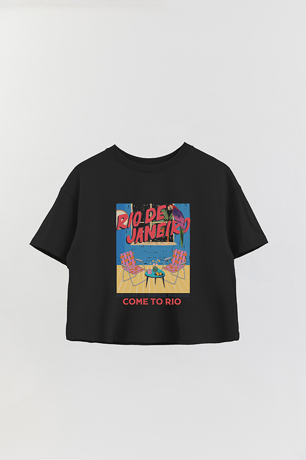 REMERA CROP ESTAMPADA RIO DE JANEIRO