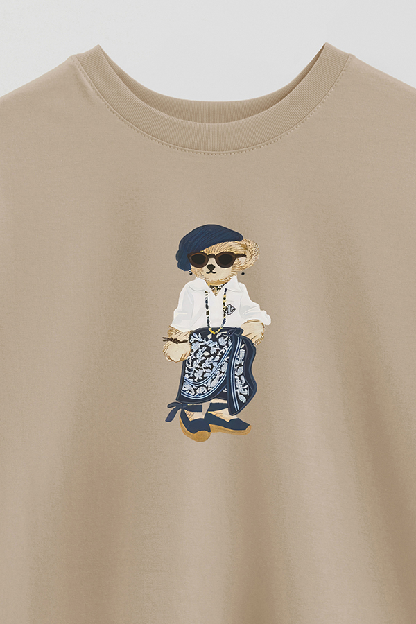 REMERA OVER ESTAMPADA UNISEX BEAR FRENCHIE