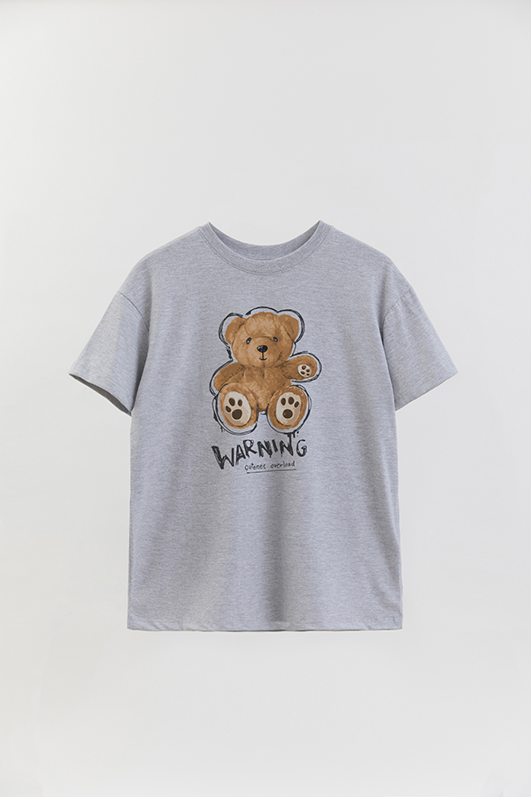 REMERA OVER ESTAMPADA UNISEX TEDDY WARNING