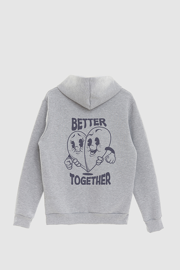 HOODIE ESTAMPADO CARTOON ILLUSTRATION BETTER TOGETHER