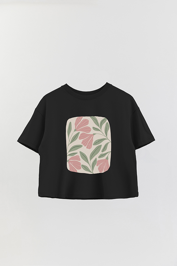 REMERA CROP ESTAMPADA ART 170