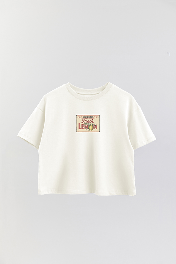 REMERA CROP ESTAMPADA LMN FRESH LEMON