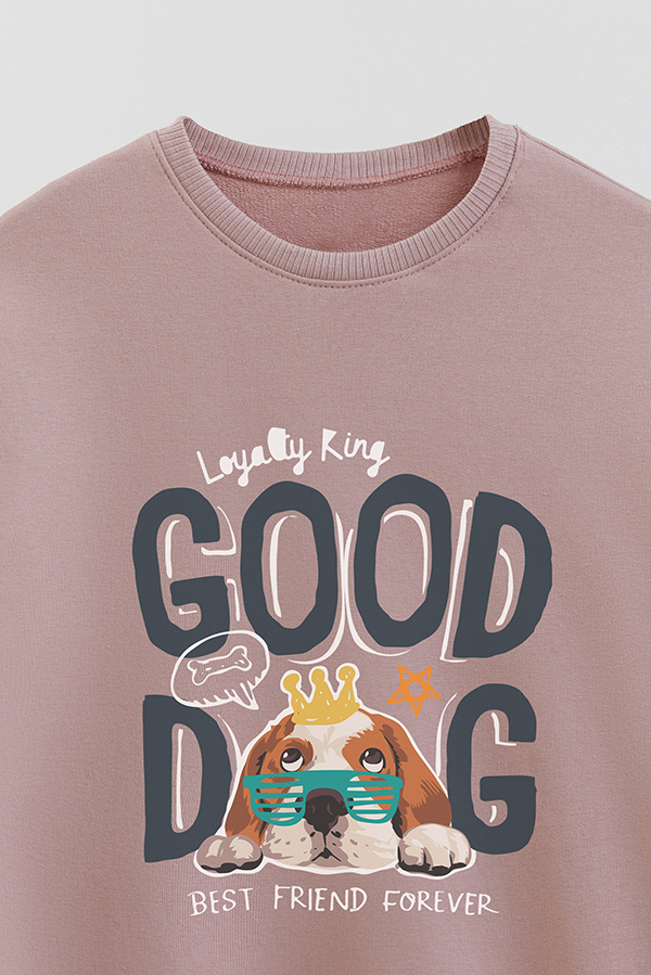BUZO CREWNECK RUSTICO DOGGY DREAMS GOOD DOG