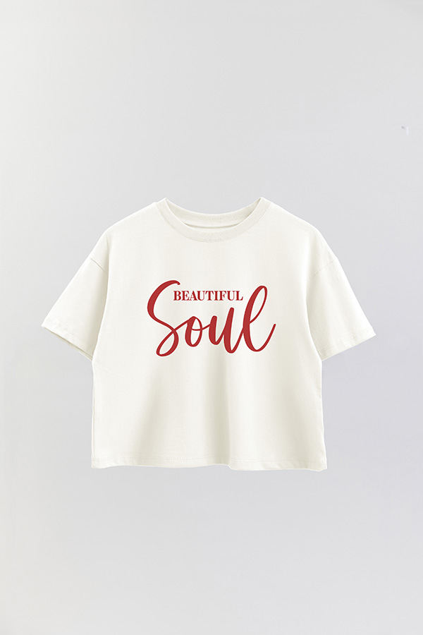 REMERA CROP ESTAMPADA RD BEAUTIFUL SOUL
