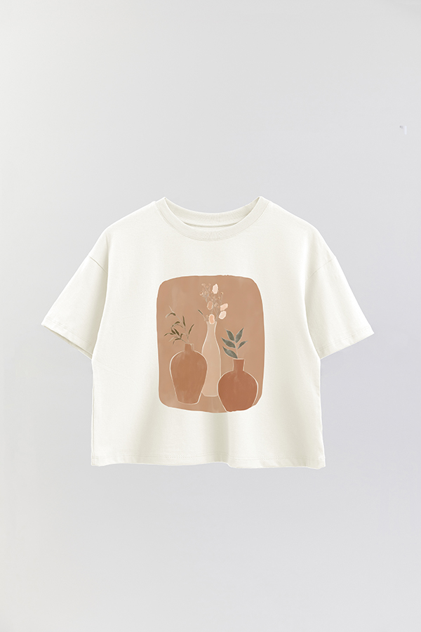 REMERA CROP ESTAMPADA ART 105