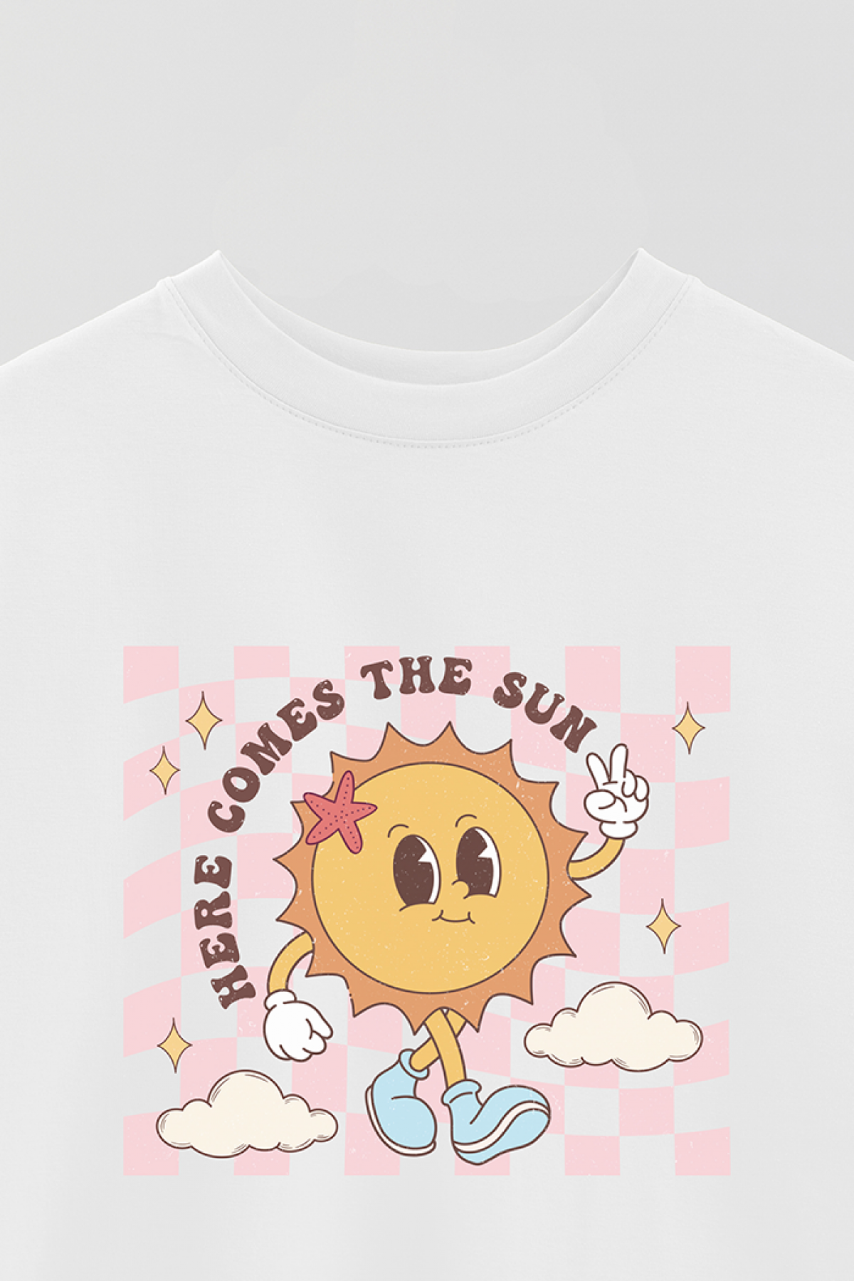 REMERA OVER ESTAMPADA RT HERE COMES THE SUN