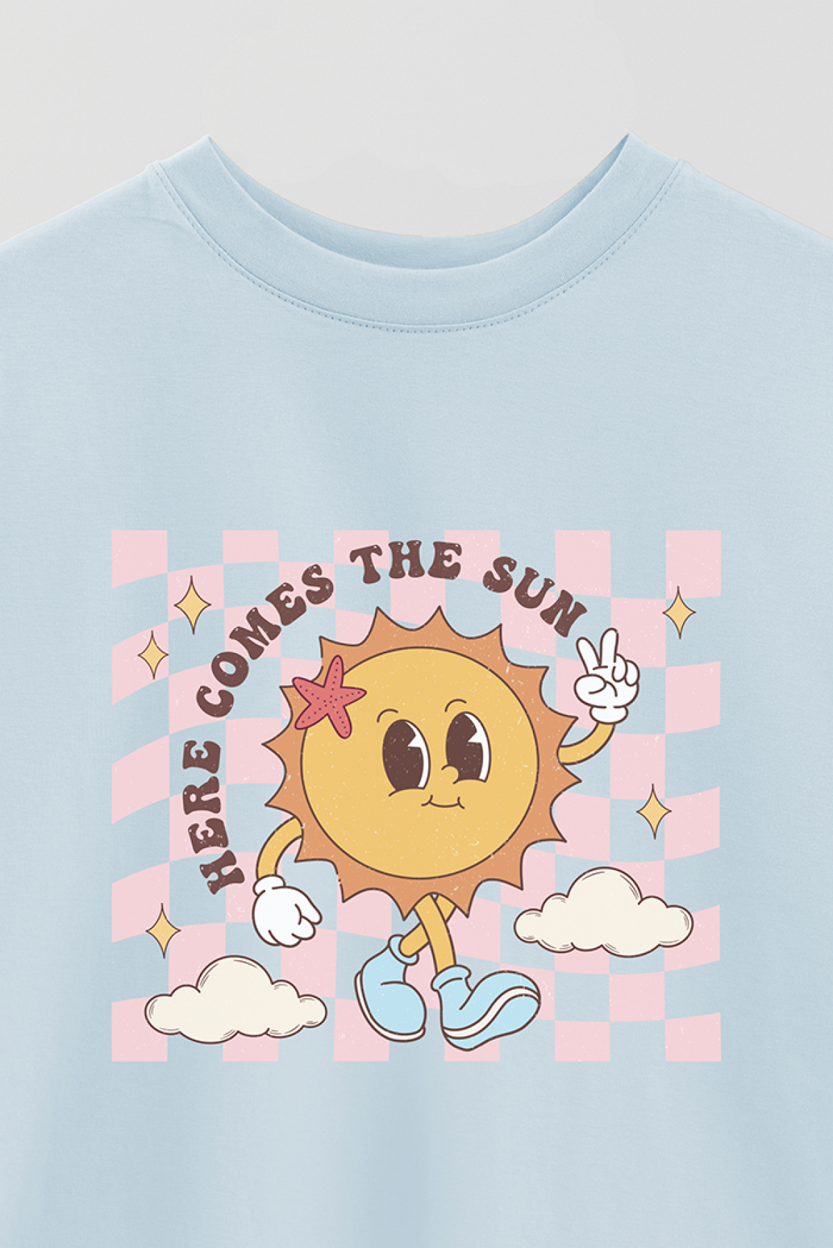 REMERA OVER ESTAMPADA RT HERE COMES THE SUN
