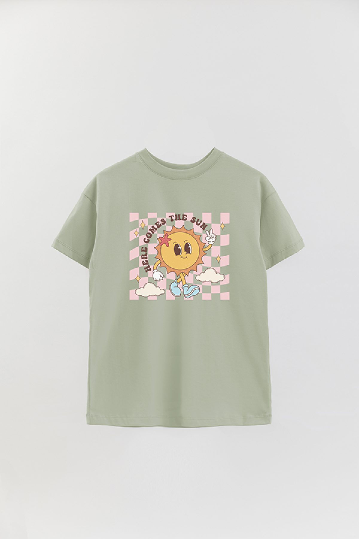 REMERA OVER ESTAMPADA RT HERE COMES THE SUN