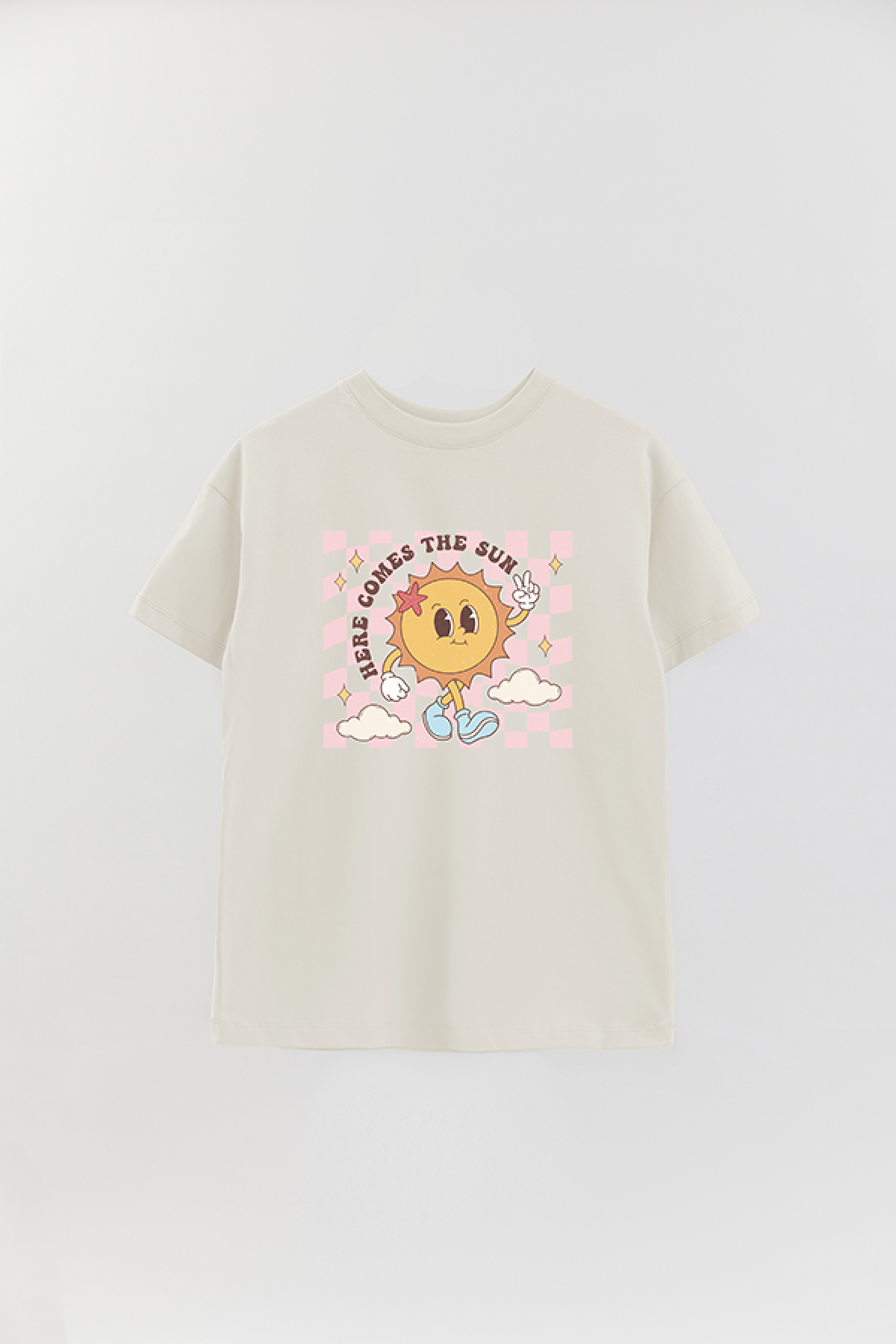 REMERA OVER ESTAMPADA RT HERE COMES THE SUN