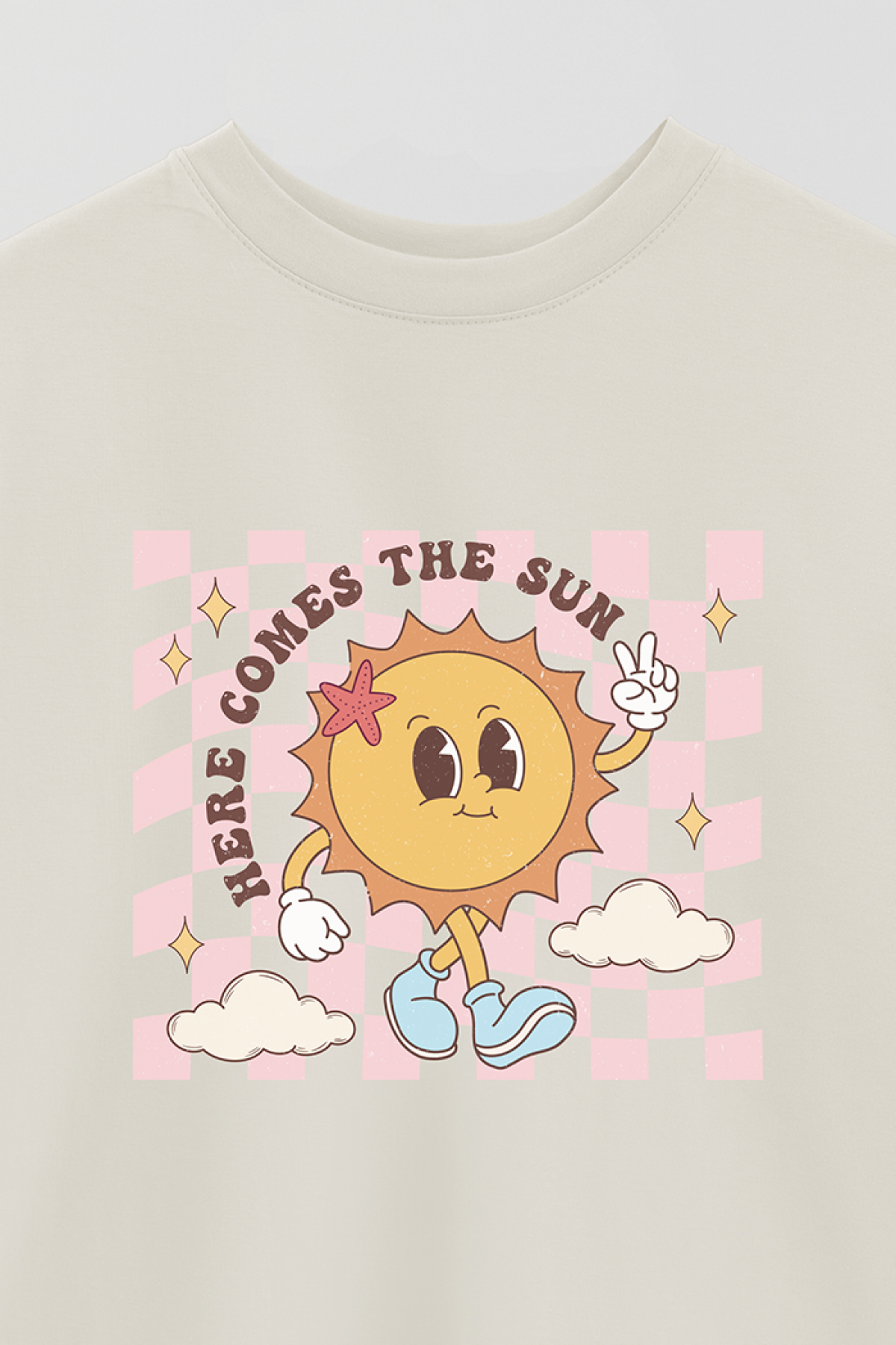 REMERA OVER ESTAMPADA RT HERE COMES THE SUN
