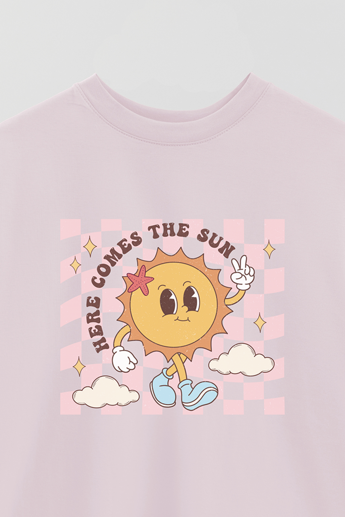 REMERA OVER ESTAMPADA RT HERE COMES THE SUN