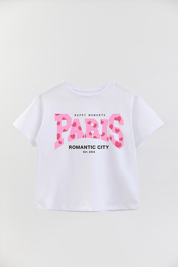REMERA GIRL OVER PARIS HAPPY