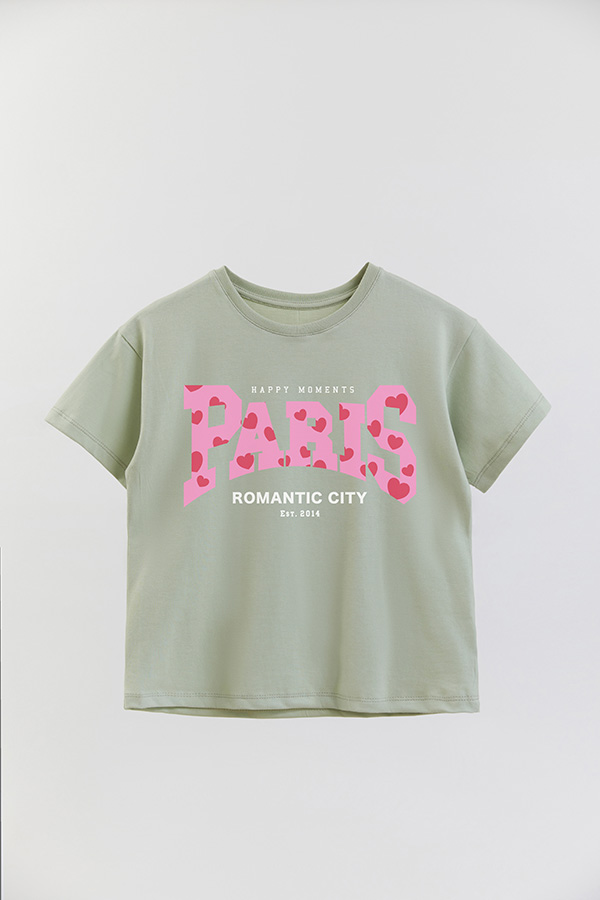 REMERA GIRL OVER PARIS HAPPY