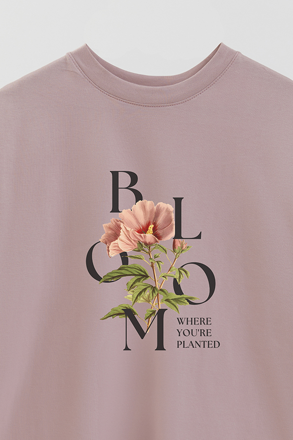 REMERA OVER ESTAMPADA MNM BLOOM