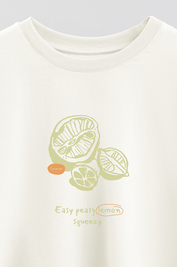 REMERA CROP ESTAMPADA HARVEST LEMONS