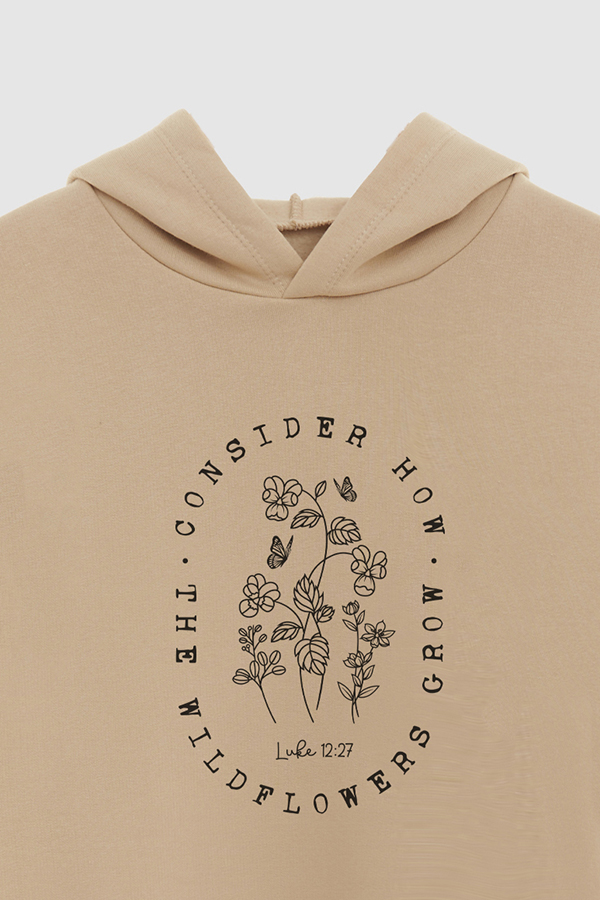 HOODIE FRISA ESTAMPADO THE WILDFLOWERS GROW