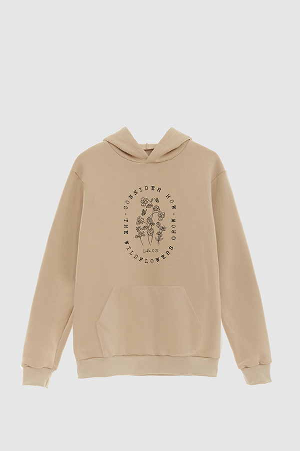 HOODIE FRISA ESTAMPADO THE WILDFLOWERS GROW