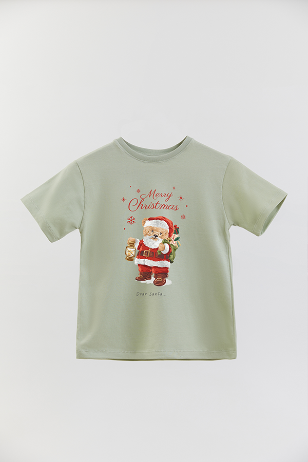 REMERA BASICA ESTAMPADA TEDDY CHRISTMAS DEAR SANTA