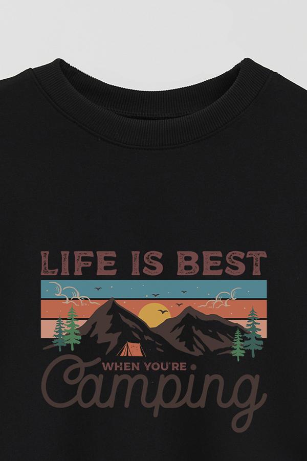 BUZO CREWNECK ESTAMPADO LIFE IS BEST WHEN YOU'RE CAMPING 2