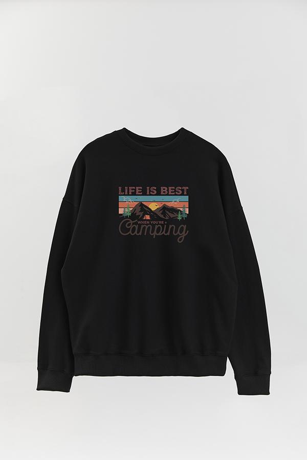 BUZO CREWNECK ESTAMPADO LIFE IS BEST WHEN YOU'RE CAMPING 2